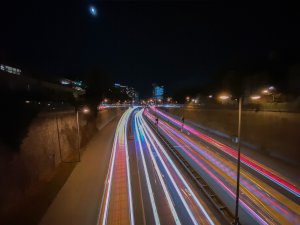 Rush hour in the city night
