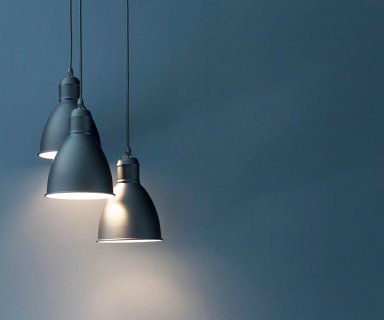 Three modern lamps